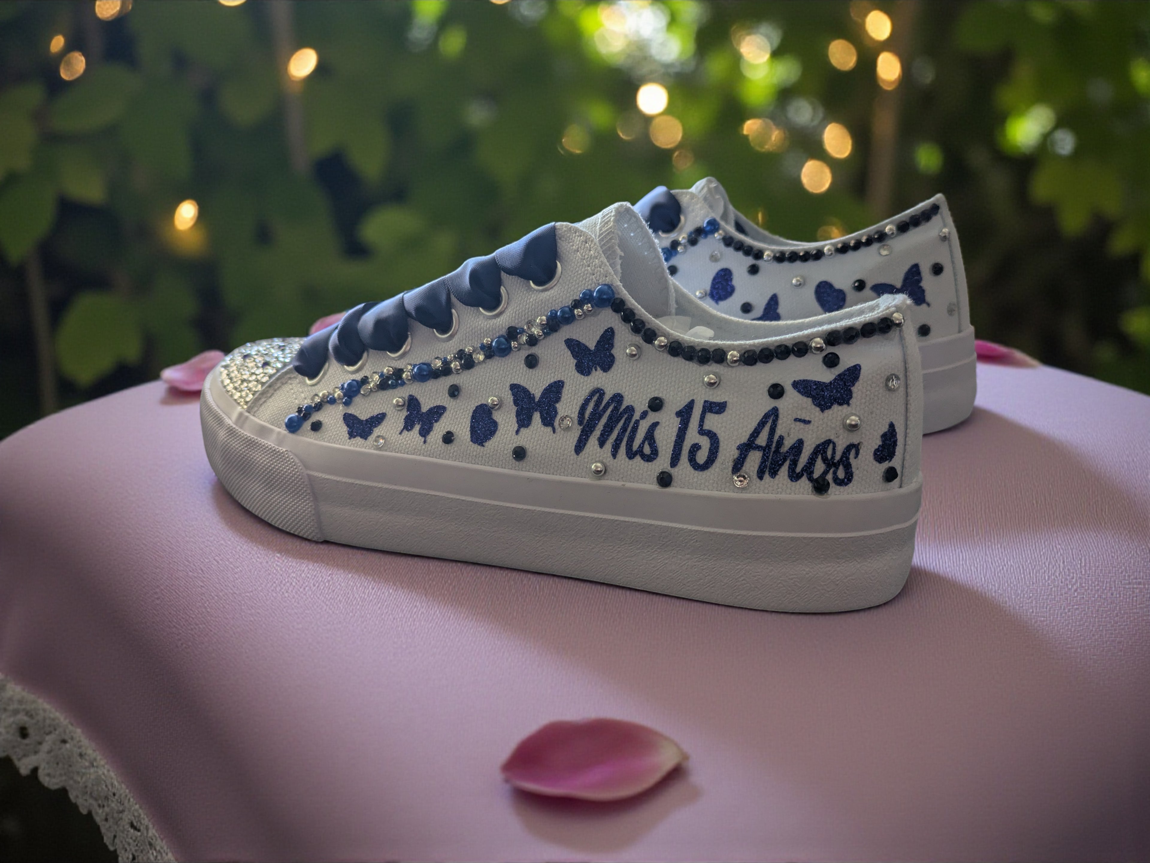 Mis XV Shoes/Shoes for quinceañera/ Sneaker/Fifteen Birthday Custom Shoe White