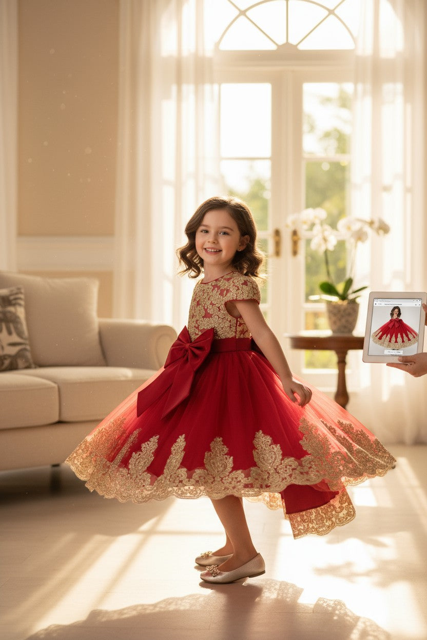 Elegant Flower Girl Dresses for Wedding Ceremonies, quinceañera, event, party, Sweet Style